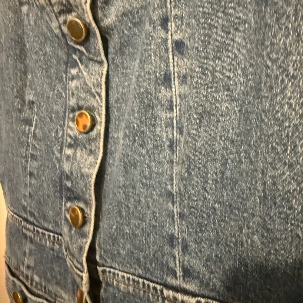 Reformation Denim Button-Front Mini Dress - Picture 3 of 6